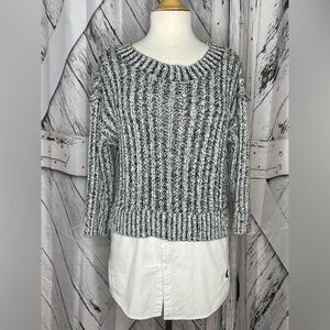 THAKOON Marled Sweater w/Shirttail L